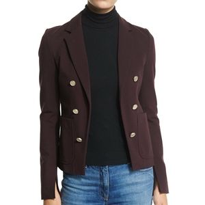 Theory Jonita K Fixture Ponte Jacket in Garnet